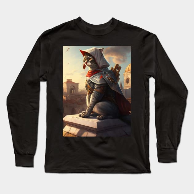 Cat assassin Long Sleeve T-Shirt by Geek Culture